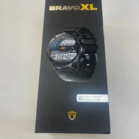 Black Men's Sport Smartwatch with Silicone Strap - Picture 6 of 8